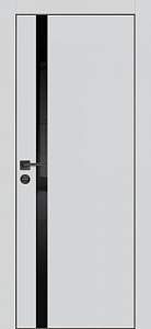 Товар Межкомнатная дверь ПХ-8  черная кромка с 4-х ст. Сапфир матовый