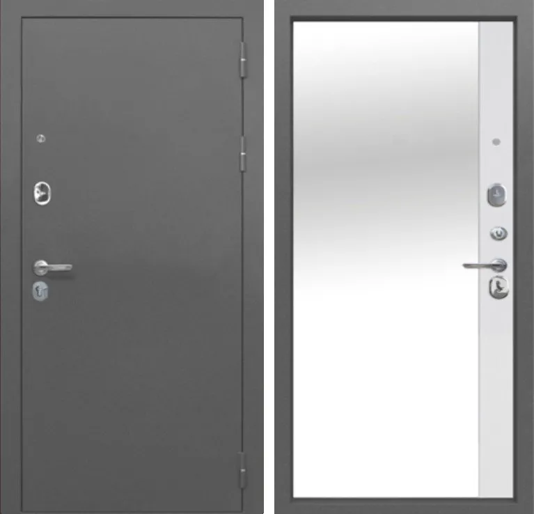 Дверь MXD Союз 90мм Антик Серебро / Зеркало DIS007235
