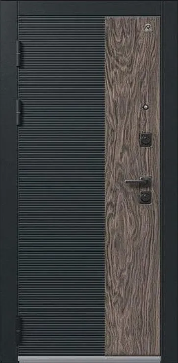 Товар Дверь С-112 Черный Муар+Кварц Черный+Орех Мокко - Белый DIS007512