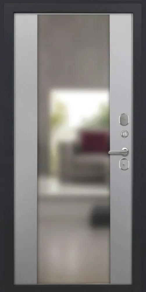 Товар Дверь ДвериПРО Модель Л-48 Алиса (16мм, ПВХ Софт грей, зеркало) DPRO225801